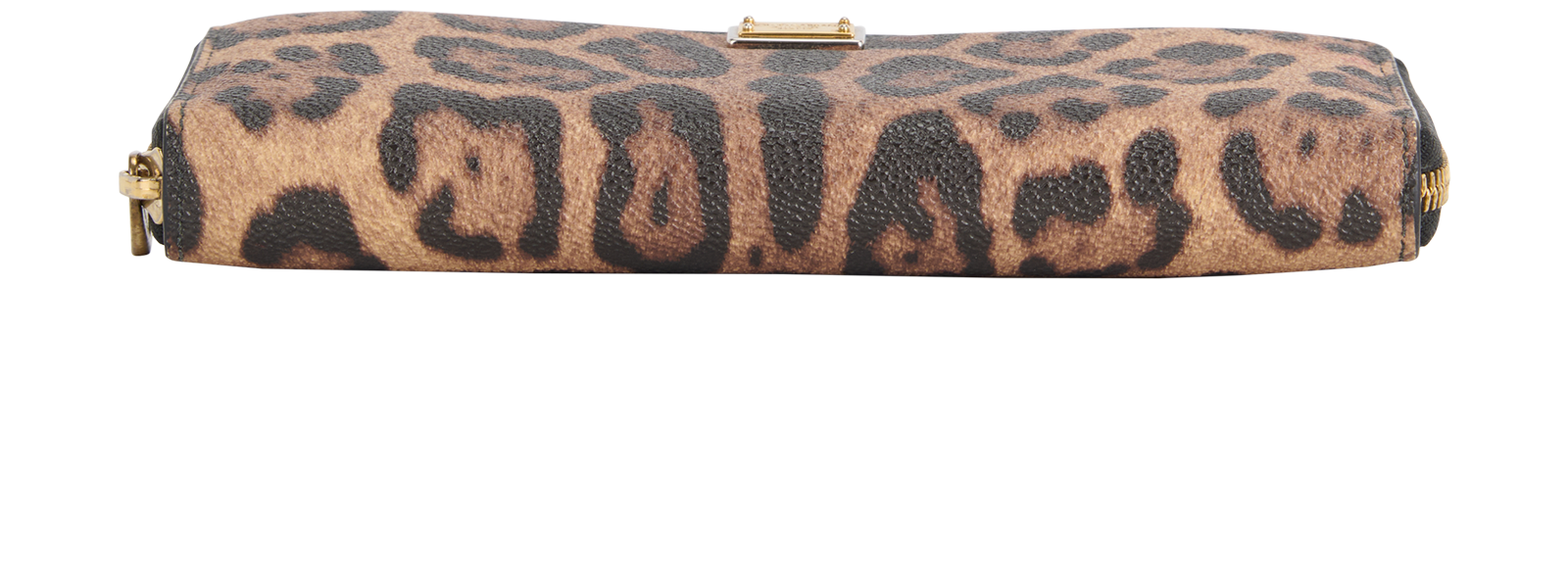 Dolce & Gabbana Leopard Print Long Zip Wallet, &pound;130, Accessories, Brown, Leather, Top view